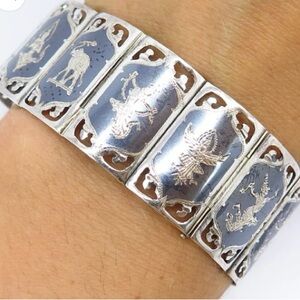 925 Siam Niello Hindu Goddess Bracelet